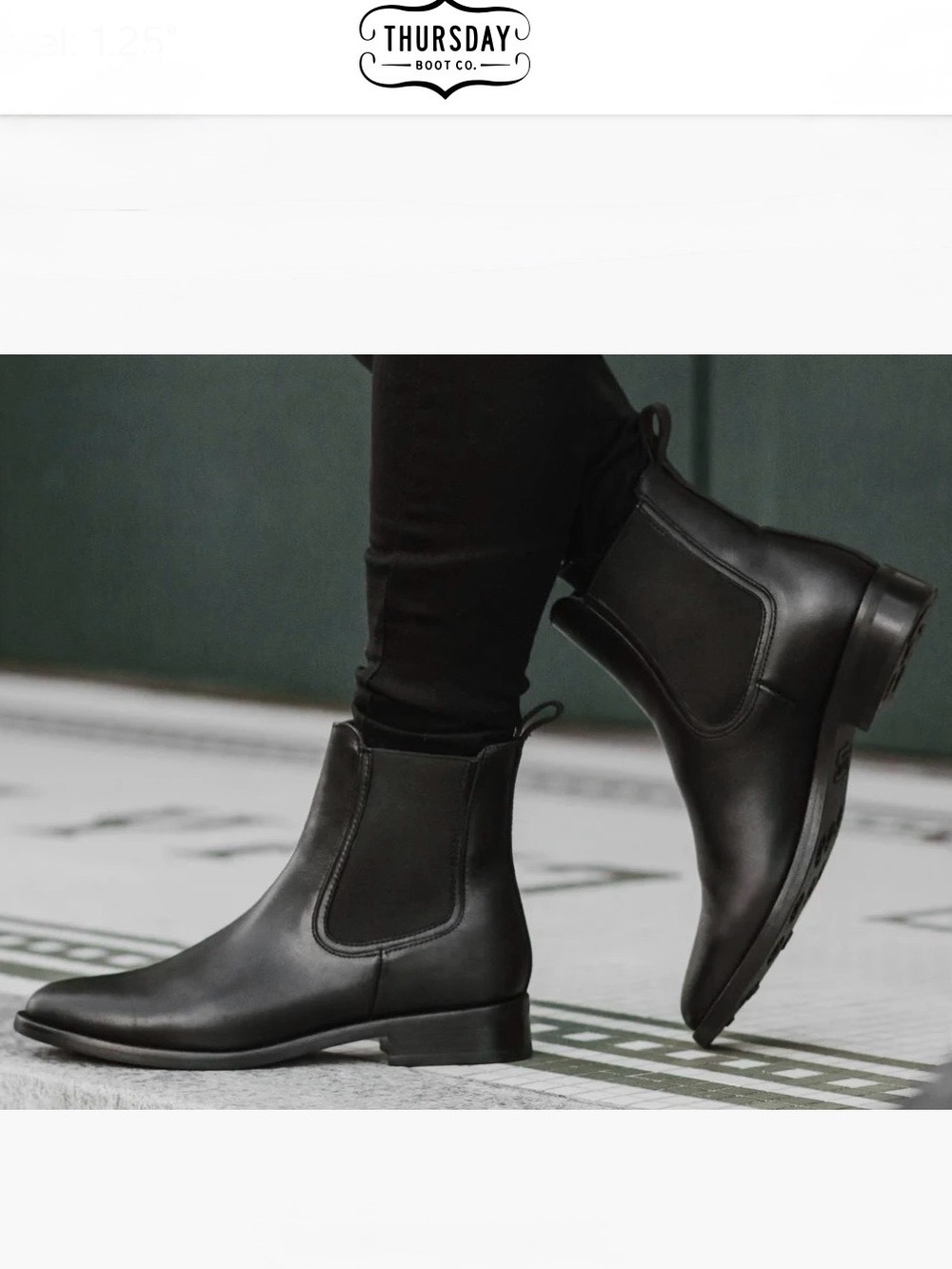 Thursday Boot Company Women’s Black Leather Duchess Chelsea Boots Size 9 Casual - Picture 1 of 11